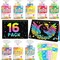 16-Pack Kids Scratch Art Party Favors – Rainbow Scratch Notebooks with Styluses, Stencils & Gift Bags, Perfect Goodie Bag Stuffers & Classroom Gifts